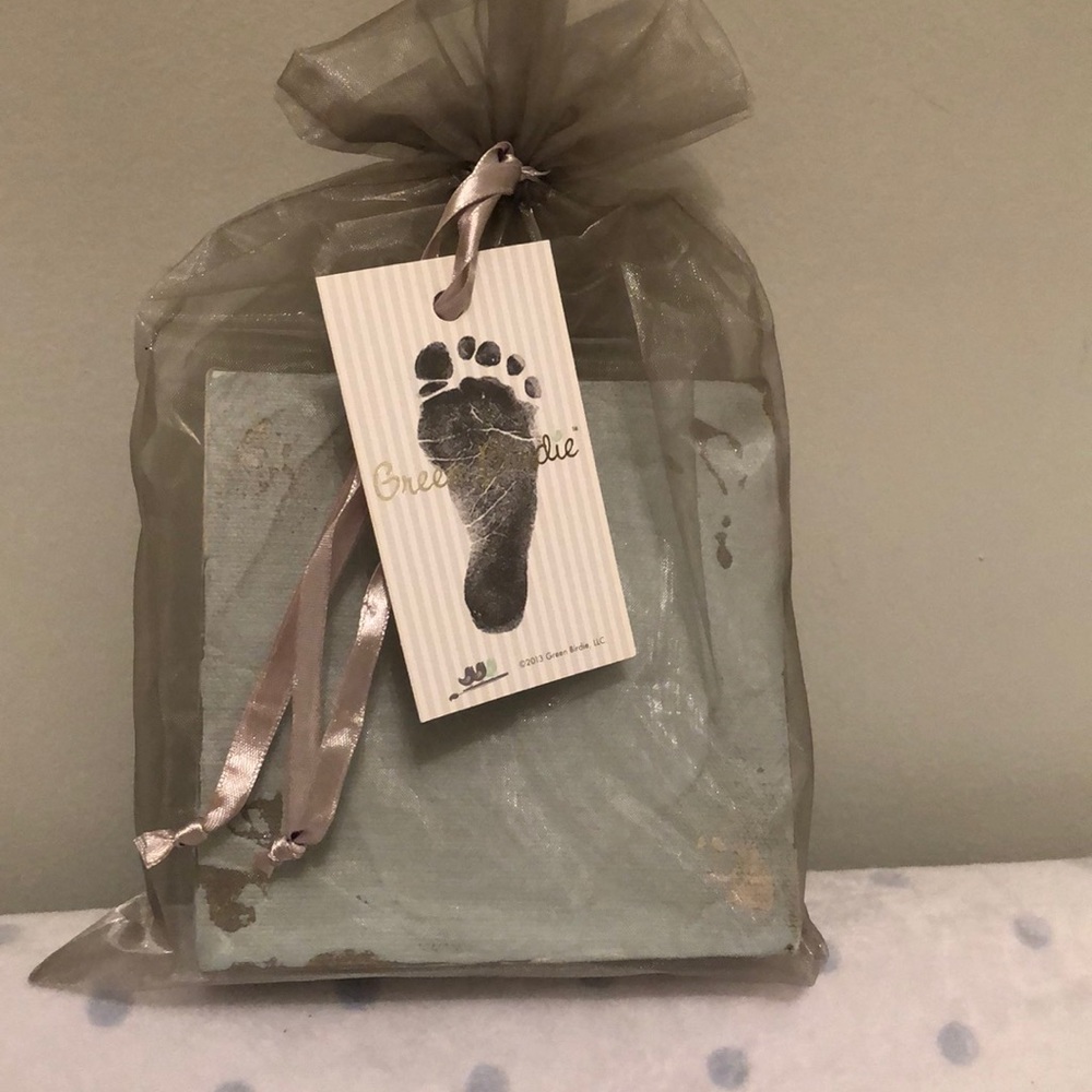 Baby blue canvas for footprint